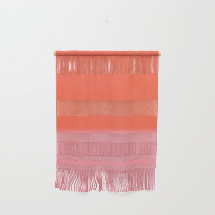 Color Block Coral Pink Peach Orange Abstract Modern Wall Hanging Gallery Image 1