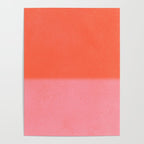 Color Block Coral Pink Peach Orange Abstract Modern Poster Gallery Image 4