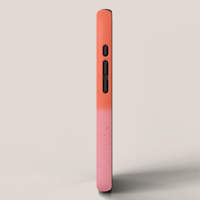 Color Block Coral Pink Peach Orange Abstract Modern iPhone Case Gallery Image 2