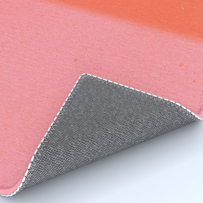 Color Block Coral Pink Peach Orange Abstract Modern Rug Gallery Image 4