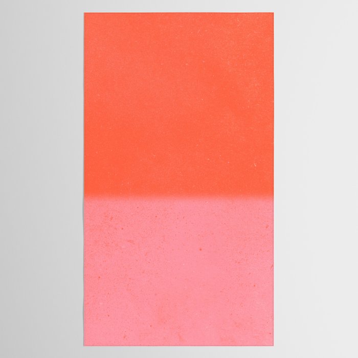 Color Block Coral Pink Peach Orange Abstract Modern Tablecloth Gallery Image 2