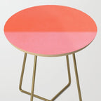 Color Block Coral Pink Peach Orange Abstract Modern Side Table Gallery Image 2