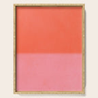 Color Block Coral Pink Peach Orange Abstract Modern Serving Tray Gallery Image 1