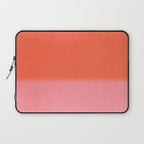 Color Block Coral Pink Peach Orange Abstract Modern Laptop Sleeve Gallery Image 1