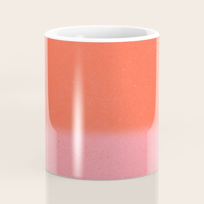 Color Block Coral Pink Peach Orange Abstract Modern Coffee Mug Gallery Image 4
