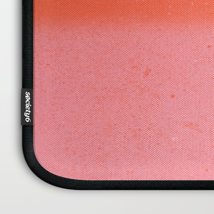 Color Block Coral Pink Peach Orange Abstract Modern Laptop Sleeve Gallery Image 3