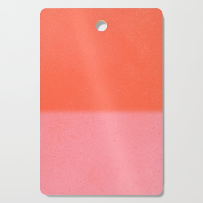 Color Block Coral Pink Peach Orange Abstract Modern Cutting Board Gallery Image 1