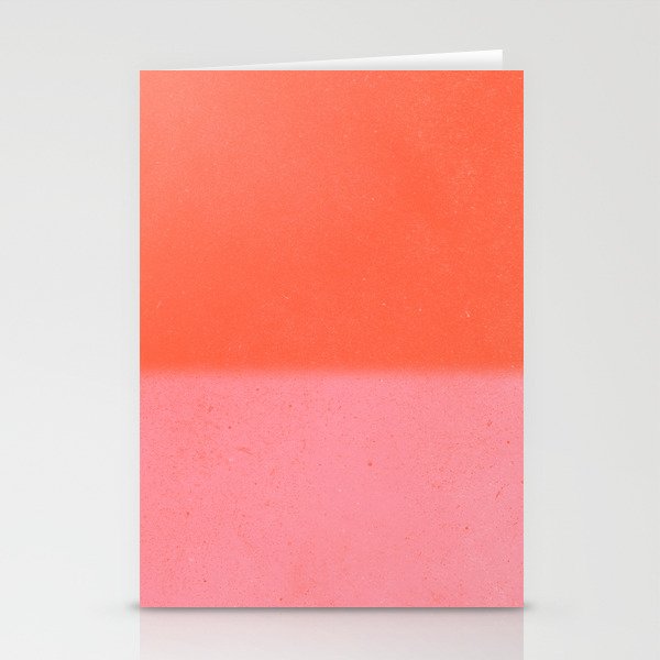 Color Block Coral Pink Peach Orange Abstract Modern Stationery Card Gallery Image 2