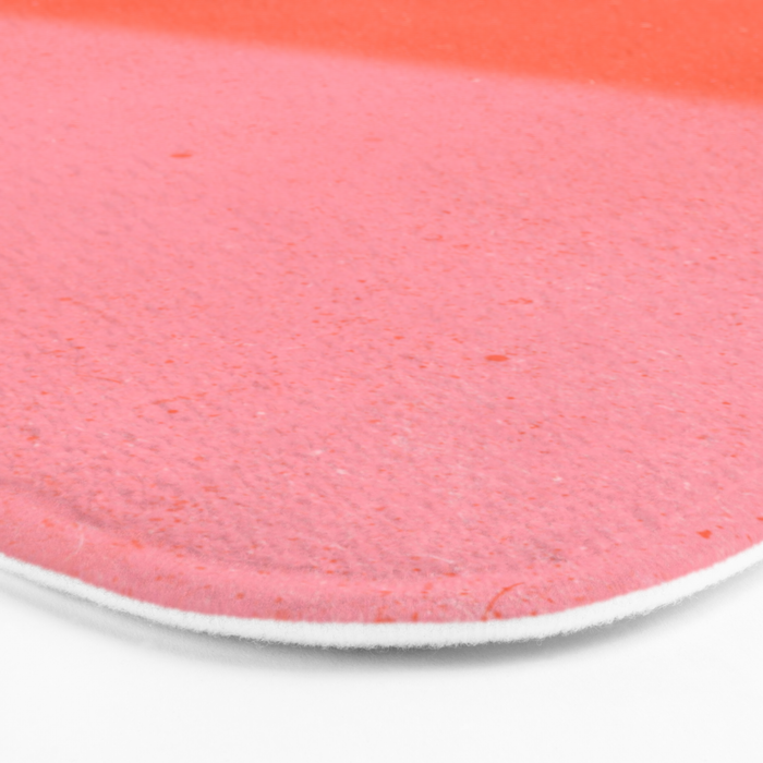 Color Block Coral Pink Peach Orange Abstract Modern Bath Mat Gallery Image 3