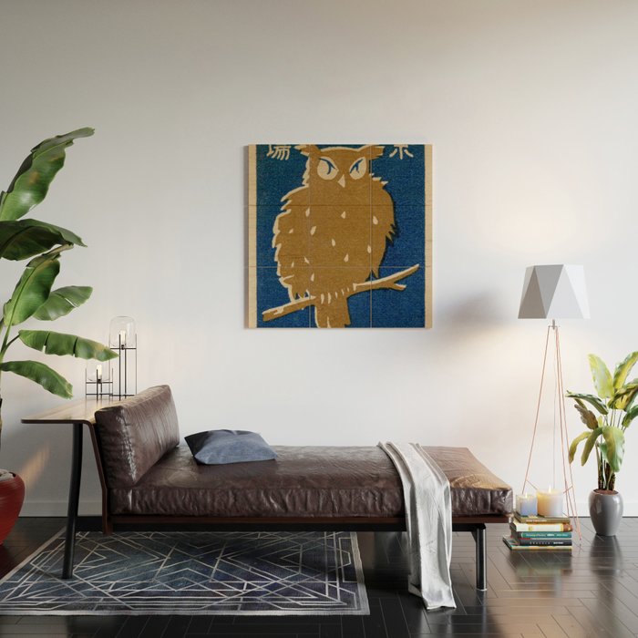 Vintage Japanese Owl Wood Wall Art Gallery Image 2