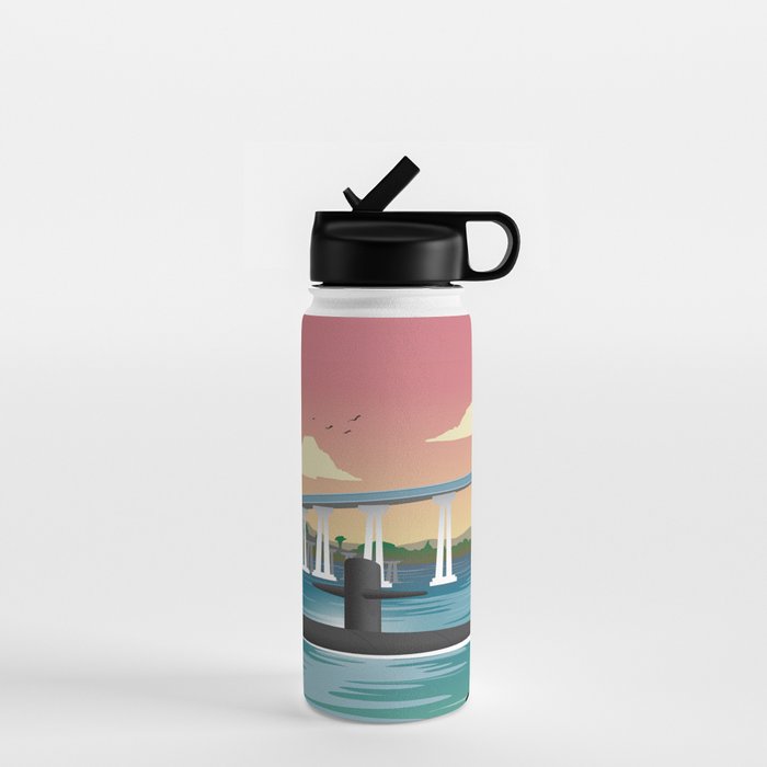 San Diego, CA - Submarine Homeport Water Bottle Gallery Image 1