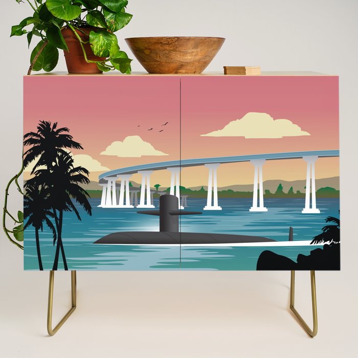 San Diego, CA - Submarine Homeport Credenza Gallery Image 1