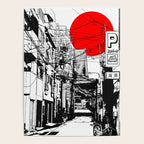 Tokyo street sunrise Poster Gallery Image 4