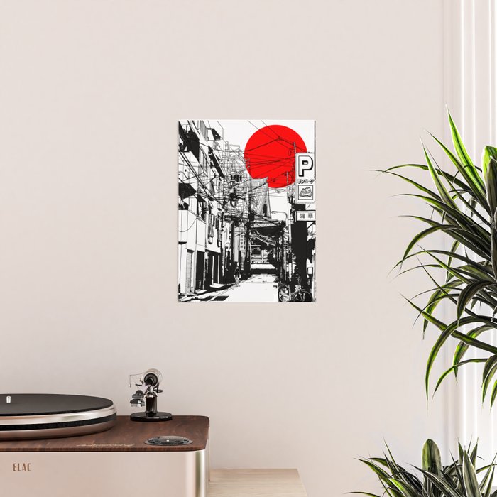 Tokyo street sunrise Poster Gallery Image 2