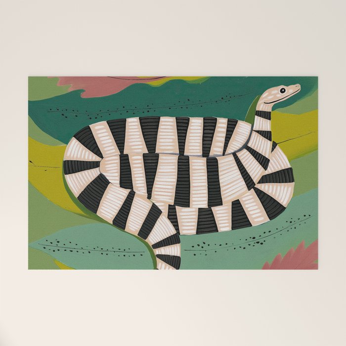 Striped Snake Welcome Mat Gallery Image 1