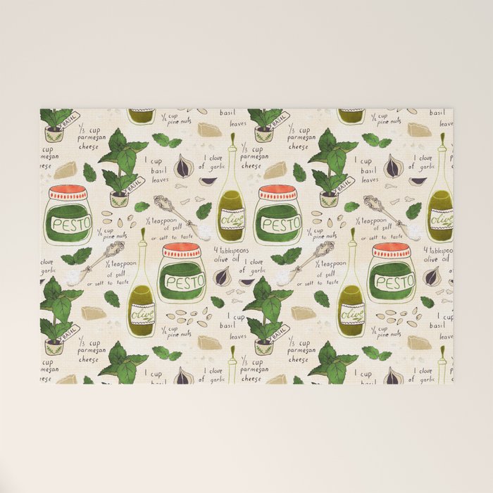 Pesto. Illustrated Recipe. Welcome Mat Gallery Image 1