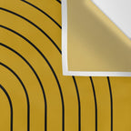 Minimal Arch VII Ochre Modern Geometric Lines Wall Tapestry Gallery Image 3