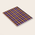 Halloween Gingham Check Pattern Purple Orange Black  Notebook Gallery Image 3