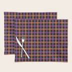 Halloween Gingham Check Pattern Purple Orange Black  Placemat Gallery Image 1