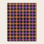 Halloween Gingham Check Pattern Purple Orange Black  Notebook Gallery Image 4