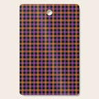Halloween Gingham Check Pattern Purple Orange Black  Cutting Board Gallery Image 1