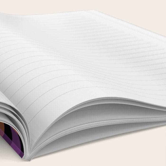 Halloween Gingham Check Pattern Purple Orange Black  Notebook Gallery Image 2