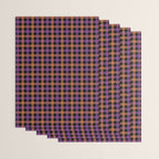Halloween Gingham Check Pattern Purple Orange Black  Wrapping Paper Gallery Image 3