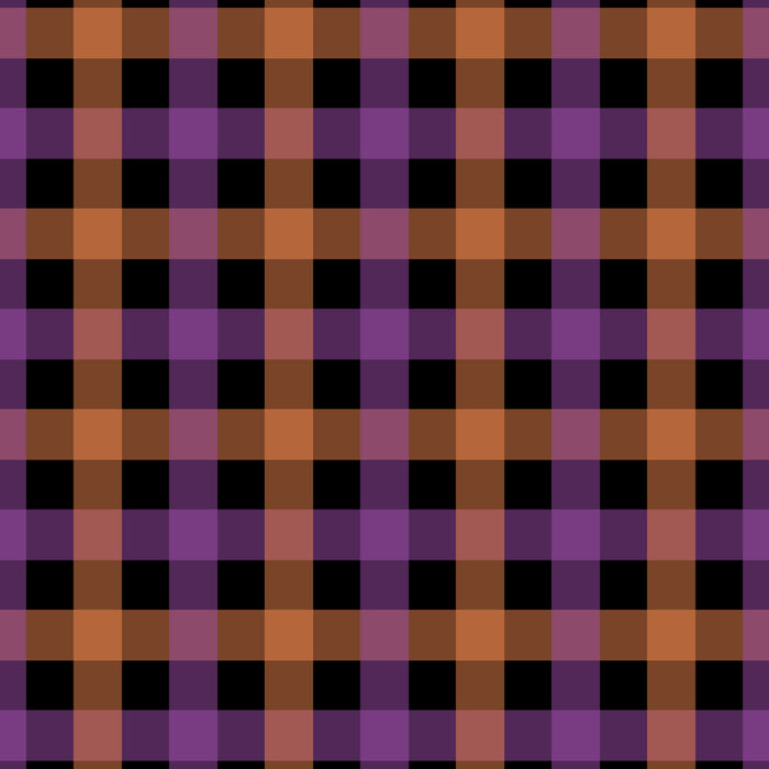 Halloween Gingham Check Pattern Purple Orange Black  Coffee Mug Gallery Image 2