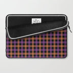 Halloween Gingham Check Pattern Purple Orange Black  Laptop Sleeve Gallery Image 2