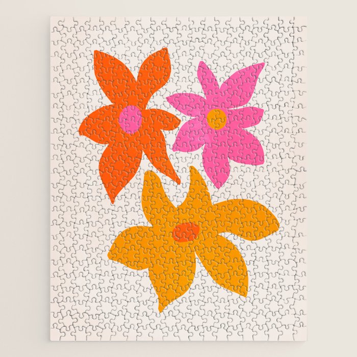 Abstract Summer Flowers Jigsaw Puzzle Gallery Image 1