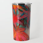 red leaves abstract art Travel Mug Gallery Image 1