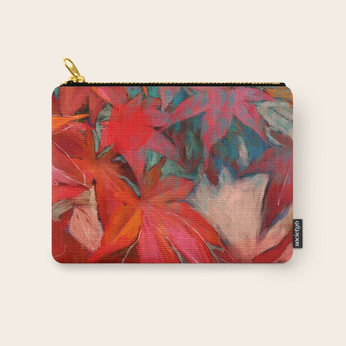 red leaves abstract art Carry All Pouch Gallery Image 1