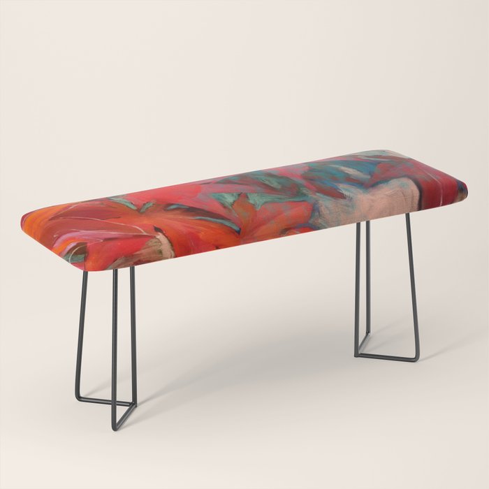 red leaves abstract art Bench Gallery Image 1