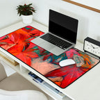 red leaves abstract art Desk Mat Gallery Image 2
