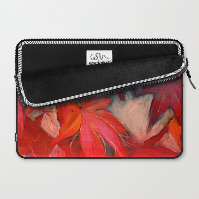 red leaves abstract art Laptop Sleeve Gallery Image 2