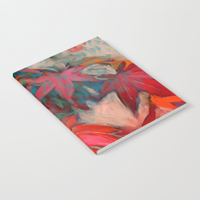 red leaves abstract art Notebook Gallery Image 1