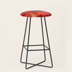 red leaves abstract art Stool Gallery Image 1