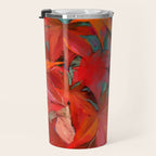 red leaves abstract art Travel Mug Gallery Image 3