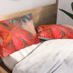 red leaves abstract art Pillow Sham Gallery Image 2