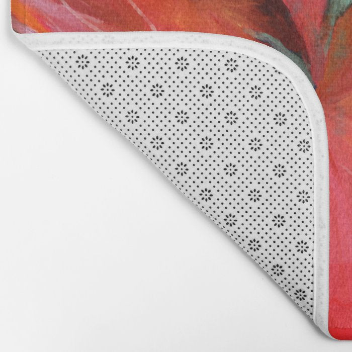 red leaves abstract art Bath Mat Gallery Image 2