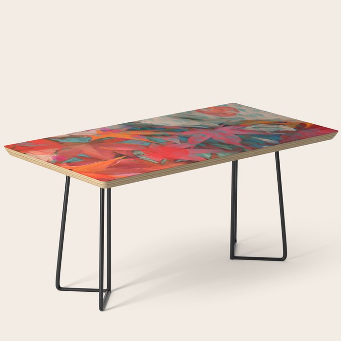 red leaves abstract art Coffee Table Gallery Image 1