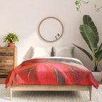 red leaves abstract art Comforter Gallery Image 3