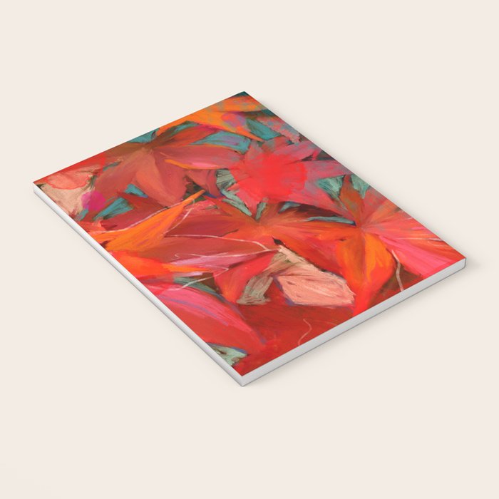 red leaves abstract art Notebook Gallery Image 3
