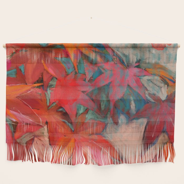red leaves abstract art Wall Hanging Gallery Image 1