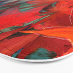red leaves abstract art Bath Mat Gallery Image 3