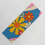 Groovy Colorful Retro Floral Daydream 60s 70s Flower Abstract Yoga Mat Gallery Image 1