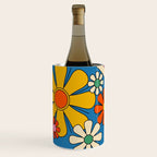 Groovy Colorful Retro Floral Daydream 60s 70s Flower Abstract Wine Chiller Gallery Image 1
