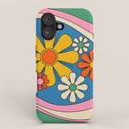 Groovy Colorful Retro Floral Daydream 60s 70s Flower Abstract iPhone Case Gallery Image 1
