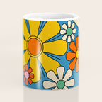 Groovy Colorful Retro Floral Daydream 60s 70s Flower Abstract Coffee Mug Gallery Image 4