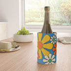 Groovy Colorful Retro Floral Daydream 60s 70s Flower Abstract Wine Chiller Gallery Image 4